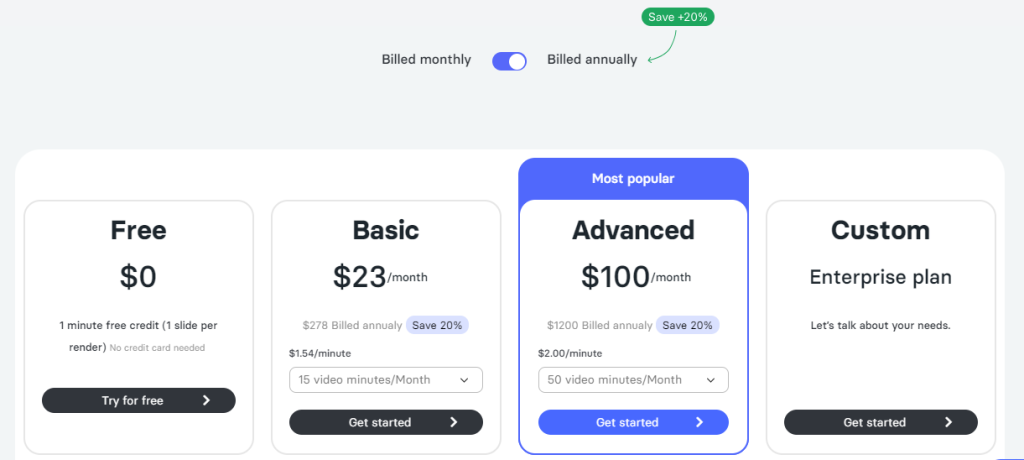 Text-to-Video - Elai.io Pricing